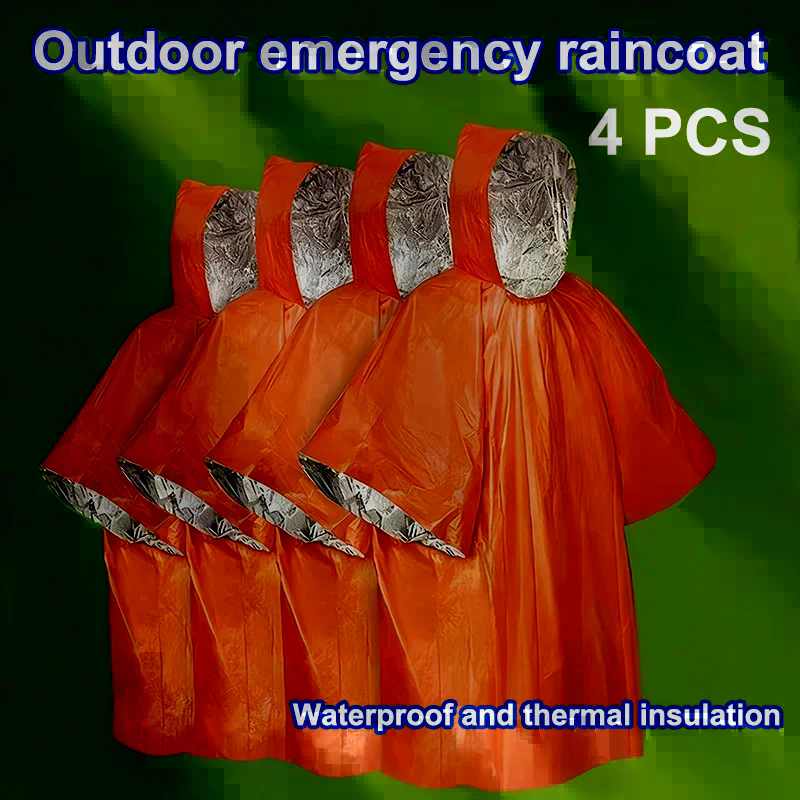 4PCS Emergency Survival Rain H - Survival Blanket Reflective บทวิจารณ์และราคา