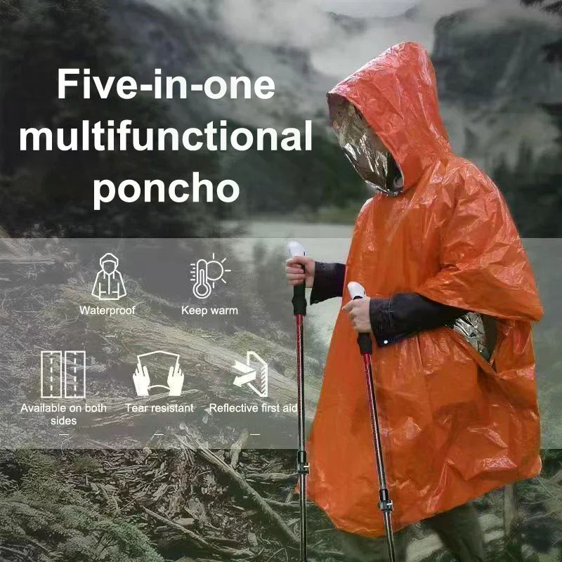 4PCS Emergency Survival Rain H - Survival Blanket Reflective บทวิจารณ์และราคา