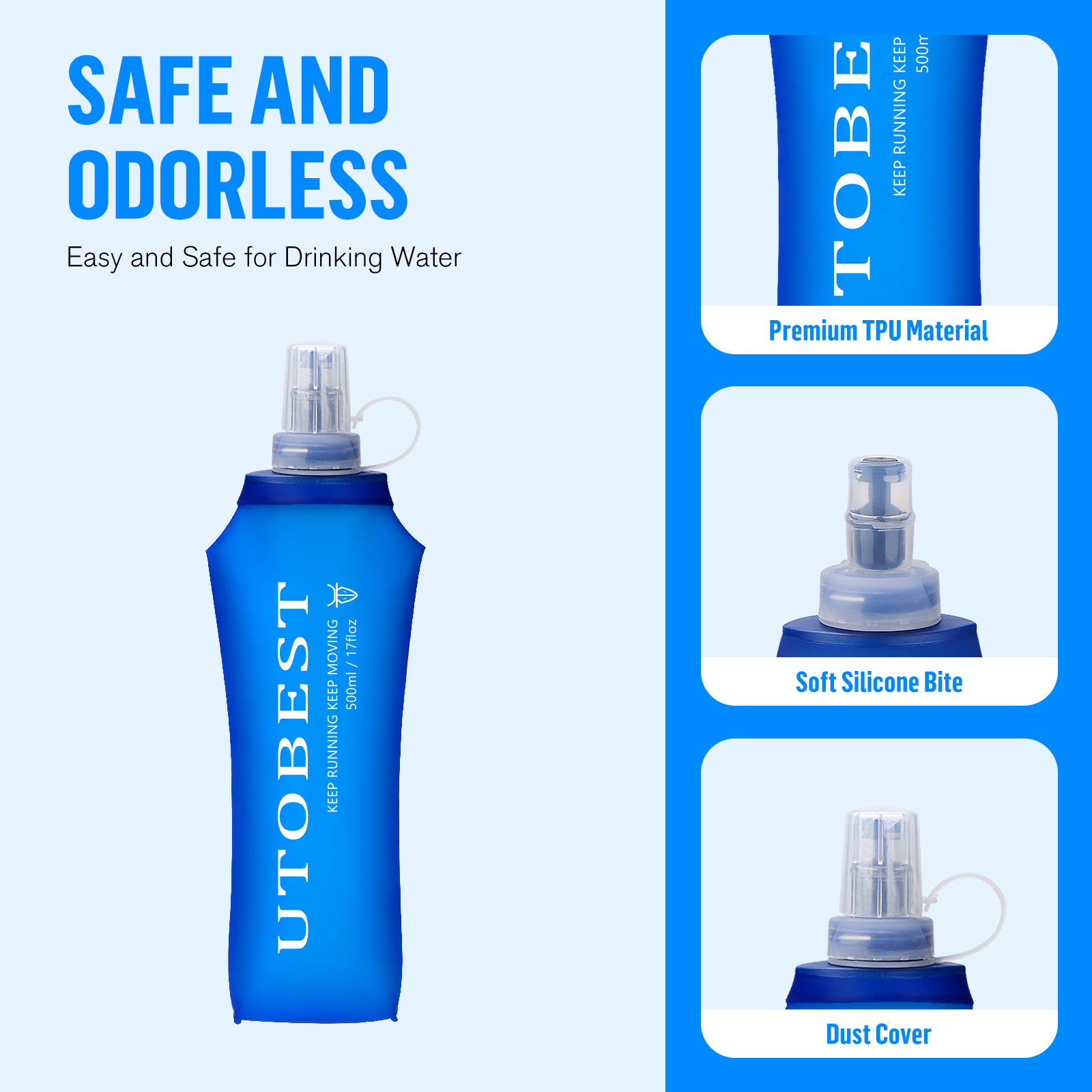 UTOBEST 250ml 350ml 500ml Soft - Water Bag Collapsible บทวิจารณ์และราคา