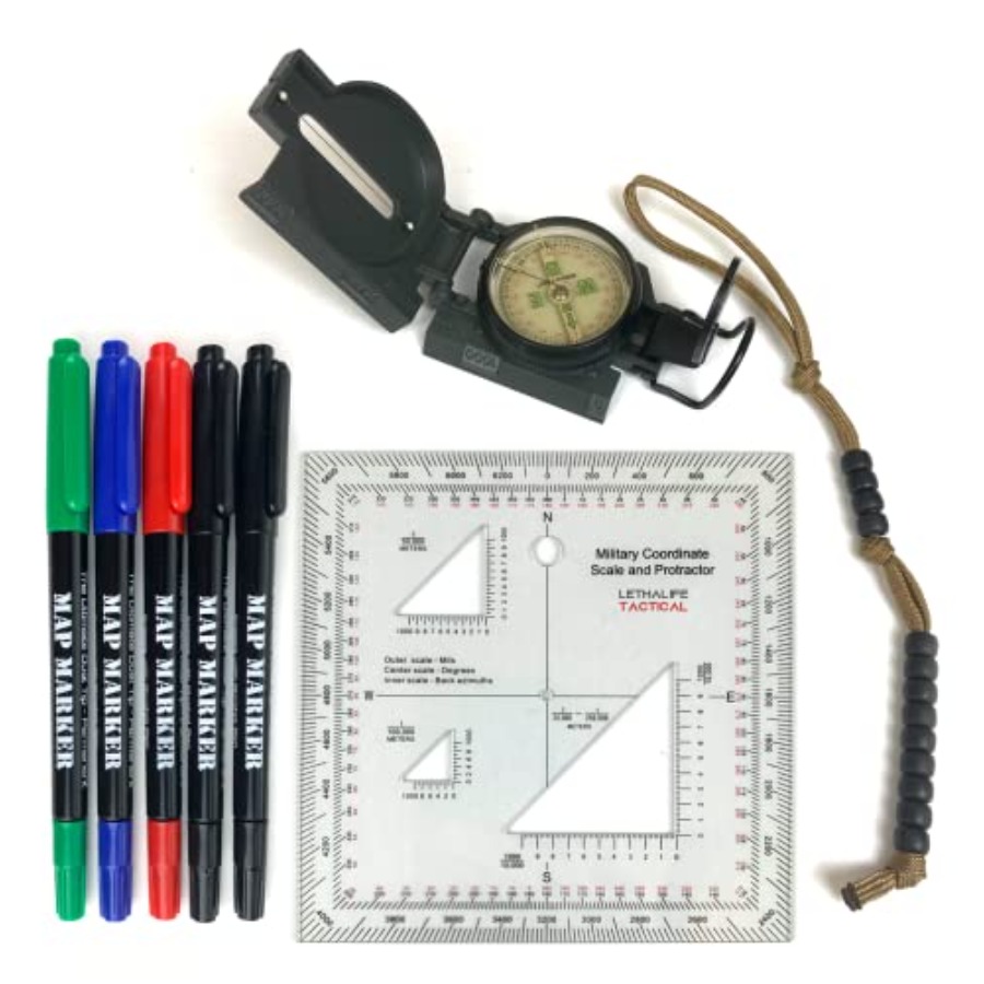 Land Nav Kit with Lensatic Com - Compass Lensatic บทวิจารณ์และราคา