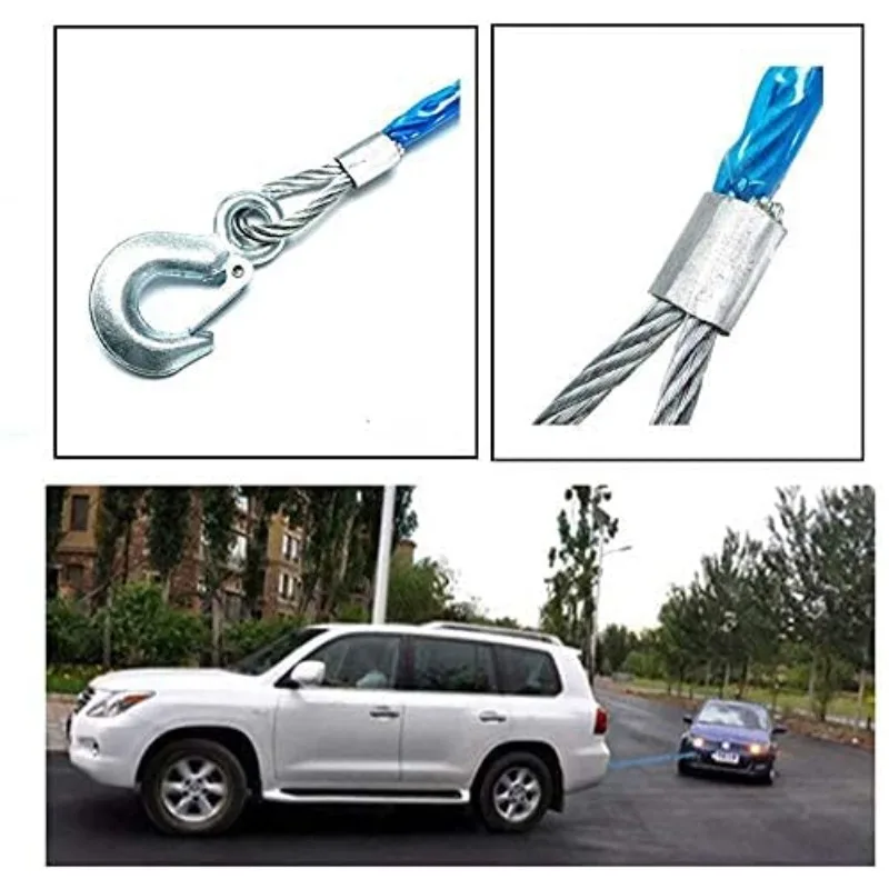 Car Towing Rope 3-7 Tons Steel - Rescue Rope Throw บทวิจารณ์และราคา