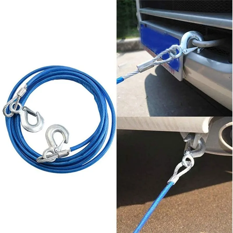 Car Towing Rope 3-7 Tons Steel - Rescue Rope Throw บทวิจารณ์และราคา