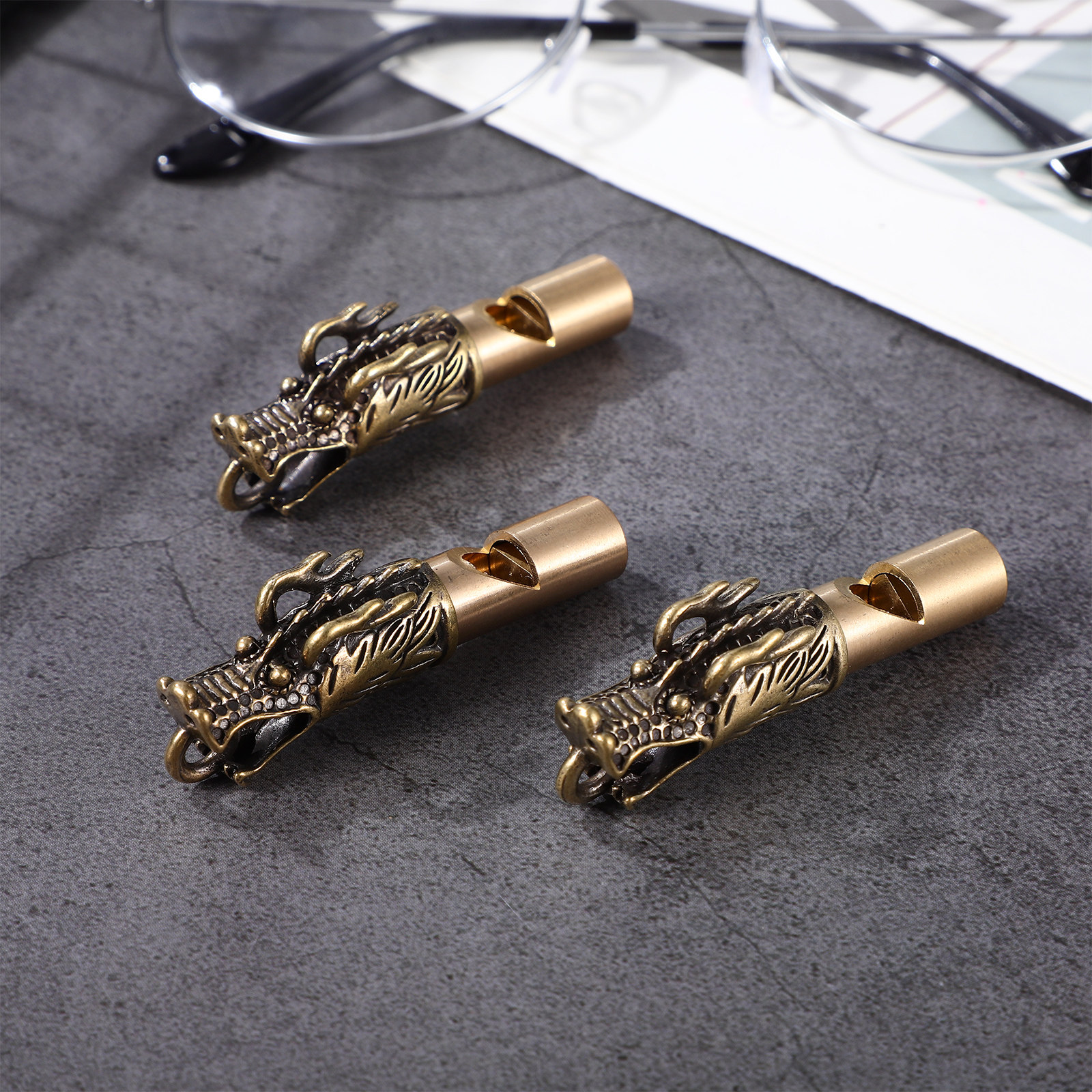 3Pcs Loud Brass Whistles Chine - Emergency Whistle Loud บทวิจารณ์และราคา