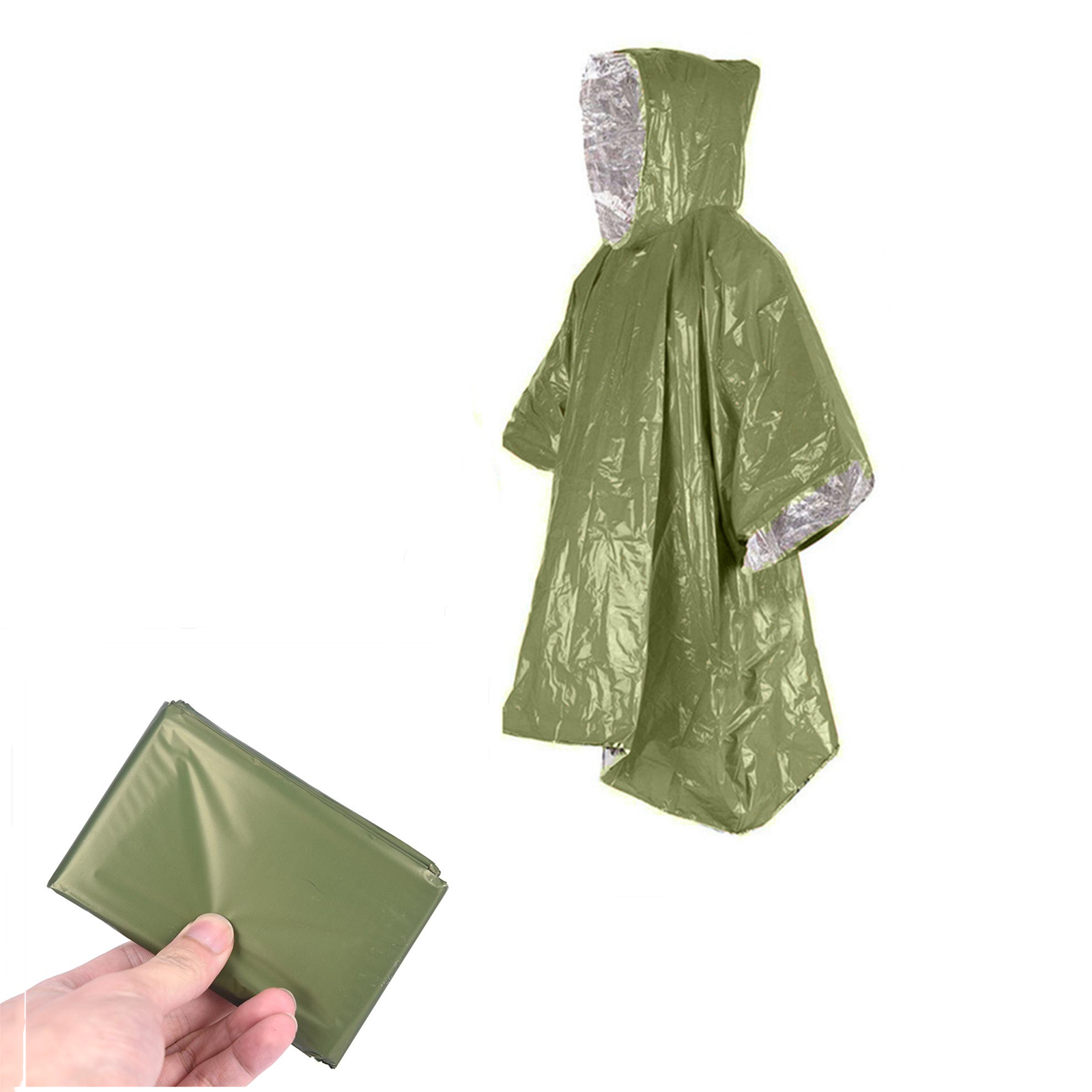 Emergency Disposable Aluminum  - Emergency Poncho Rain บทวิจารณ์และราคา