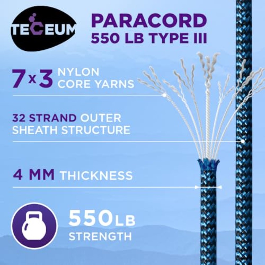 Reflective Paracord Rope 1000  - Para Cord 1000Ft บทวิจารณ์และราคา