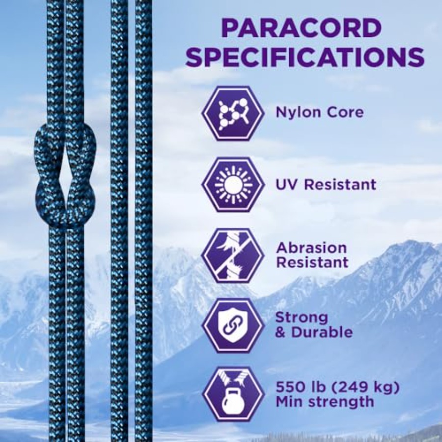 Reflective Paracord Rope 1000  - Para Cord 1000Ft บทวิจารณ์และราคา