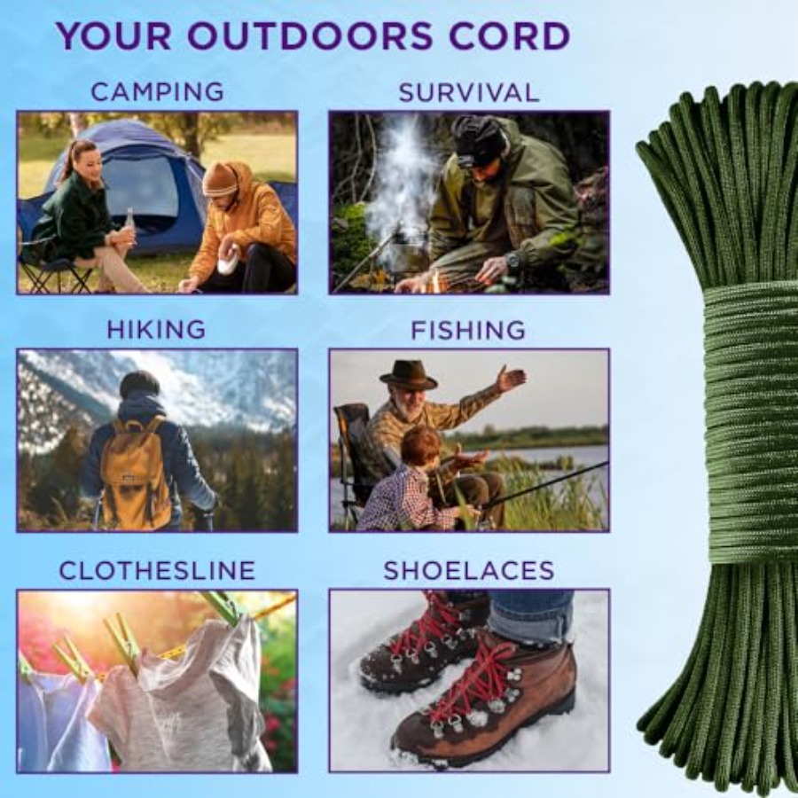 Reflective Paracord Rope 1000  - Para Cord 1000Ft บทวิจารณ์และราคา