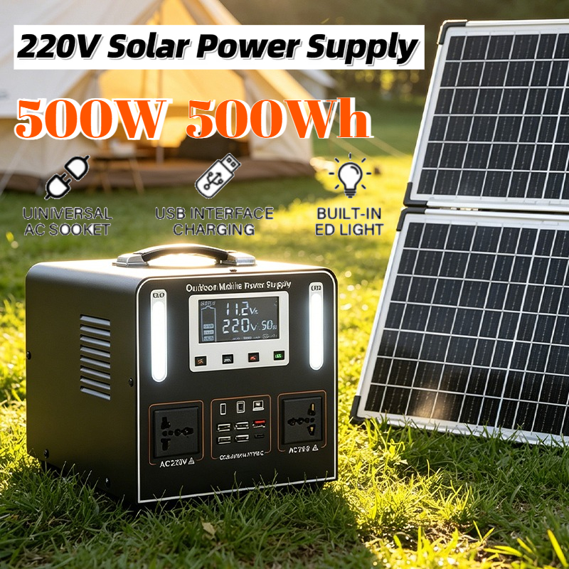 500W AC 220V Portable Power St - Solar Emergency Charger บทวิจารณ์และราคา