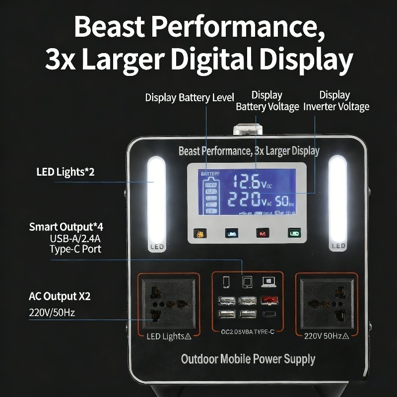 500W AC 220V Portable Power St - Solar Emergency Charger บทวิจารณ์และราคา