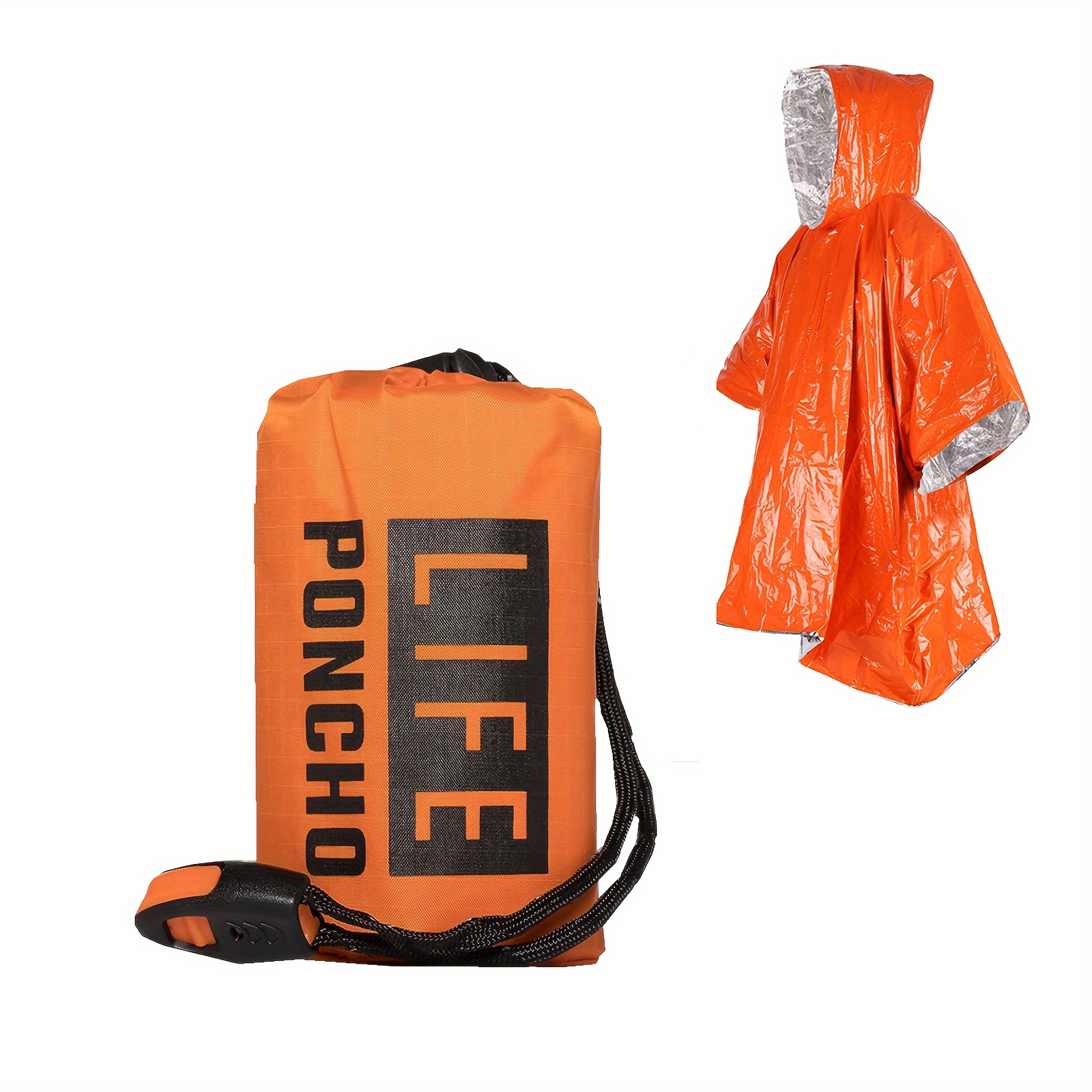 Emergency Survival Rain Poncho - Survival Blanket Reflective บทวิจารณ์และราคา