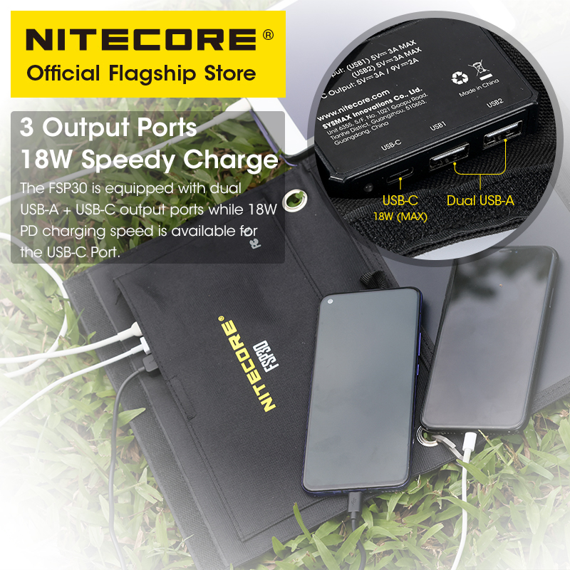 NITECORE FSP30 30W Portable So - Solar Emergency Charger บทวิจารณ์และราคา
