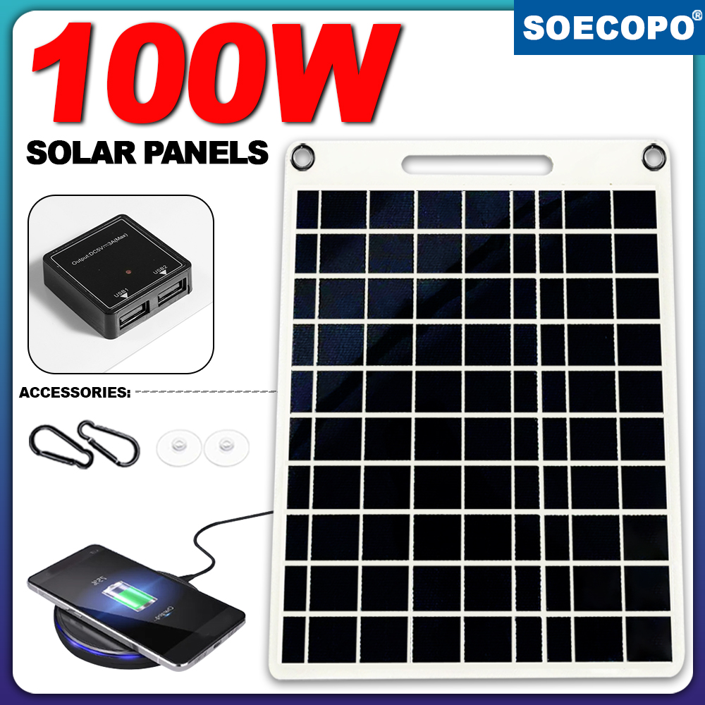 100W Waterproof Solar Panel Po - Solar Emergency Charger บทวิจารณ์และราคา
