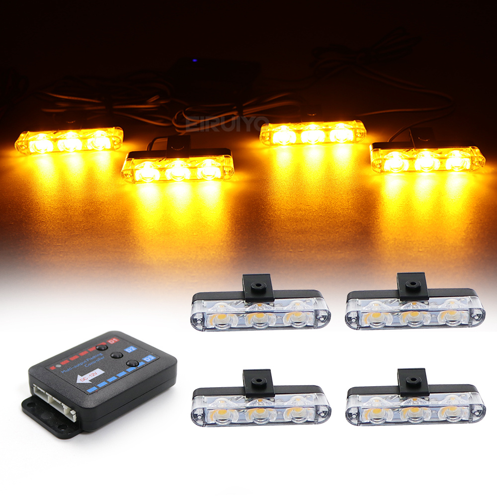4x 3 LED Grill Car LED Strobe  - Sos Light Strobe บทวิจารณ์และราคา