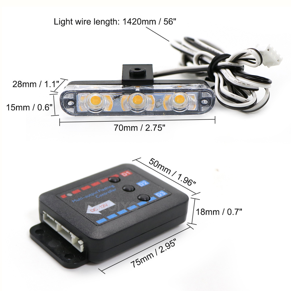 4x 3 LED Grill Car LED Strobe  - Sos Light Strobe บทวิจารณ์และราคา